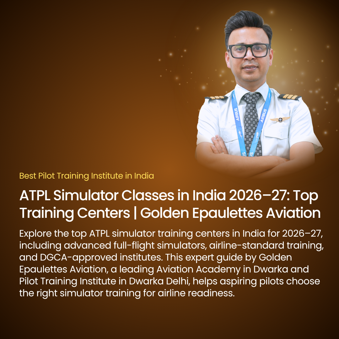 ATPL Simulator Classes in India 2026–27: Top Training Centers | Golden Epaulettes Aviation